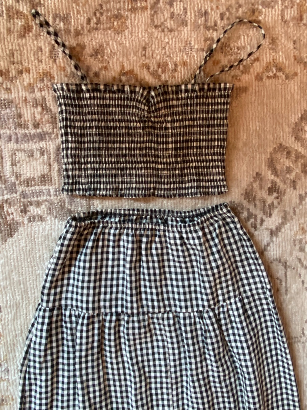 Reformation houndstooth linen 2peice